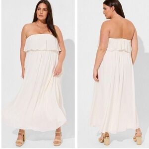 Torrid Pristine  Chiffon Maxi Ruffle Dress SZ 2X NWT